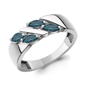 Серебряное кольцо AQUAMARINE А65005408 с Лондон топазом А65005408 фото