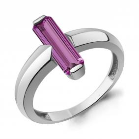 Серебряное кольцо AQUAMARINE А65007084 с аметистом А65007084 фото