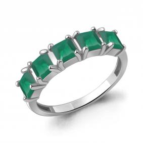 Серебряное кольцо AQUAMARINE А65016209 с агатом А65016209 фото