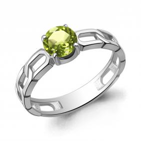 Серебряное кольцо AQUAMARINE А65017507 с хризолитом А65017507 фото