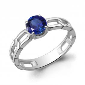 Серебряное кольцо AQUAMARINE А650175Н с гидротермальным сапфиром А650175Н фото