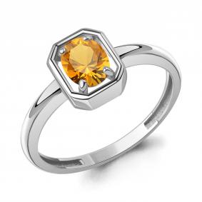 Серебряное кольцо AQUAMARINE А65018106 с цитрином А65018106 фото
