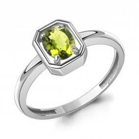 Серебряное кольцо AQUAMARINE А65018107 с хризолитом А65018107 фото