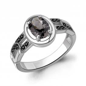 Серебряное кольцо AQUAMARINE А650188Ч с ювелирным кристаллом А650188Ч фото