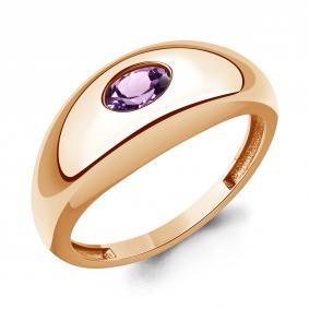 Кольцо из золочёного серебра AQUAMARINE А65025204-п с аметистом А65025204-п фото