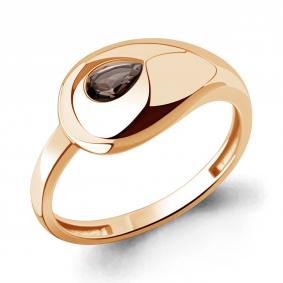 Кольцо из золочёного серебра AQUAMARINE А65025701-п с кварцем А65025701-п фото