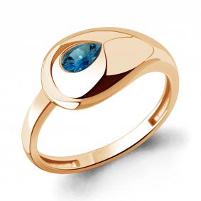 Кольцо из золочёного серебра AQUAMARINE А65025708-п с Лондон топазом А65025708-п фото