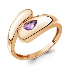 Кольцо из золочёного серебра AQUAMARINE А65025804-п с аметистом А65025804-п фото