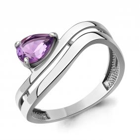 Серебряное кольцо AQUAMARINE А65026904 с аметистом А65026904 фото