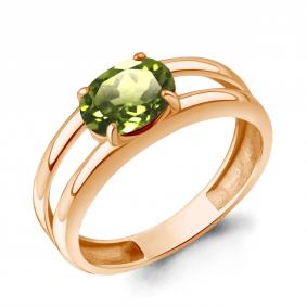 Кольцо из золочёного серебра AQUAMARINE А65029407-п с хризолитом А65029407-п фото