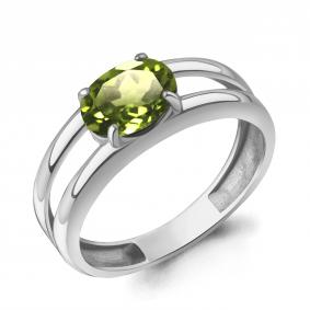 Серебряное кольцо AQUAMARINE А65029407 с хризолитом А65029407 фото