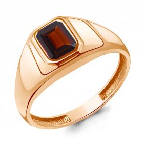 Кольцо из золочёного серебра AQUAMARINE А65031485-п с гранатом А65031485-п фото