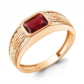 Кольцо из золочёного серебра AQUAMARINE А65031685-п с гранатом А65031685-п фото