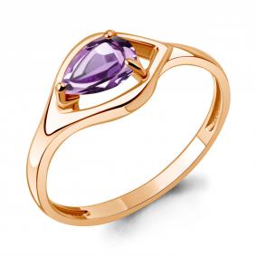 Кольцо из золочёного серебра AQUAMARINE А65032504-п с аметистом А65032504-п фото