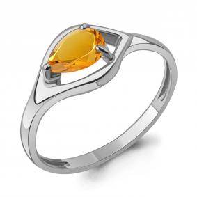 Серебряное кольцо AQUAMARINE А65032506 с цитрином А65032506 фото
