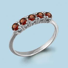 Серебряное кольцо AQUAMARINE А6517103 с гранатом А6517103 фото