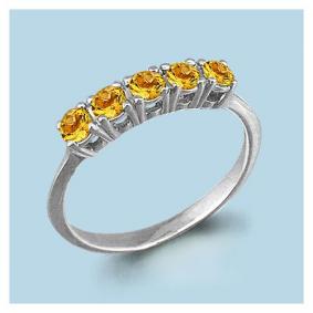 Серебряное кольцо AQUAMARINE А6517106 с цитрином А6517106 фото