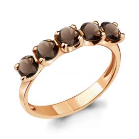 Кольцо из золочёного серебра AQUAMARINE А6526001-п с кварцем А6526001-п фото