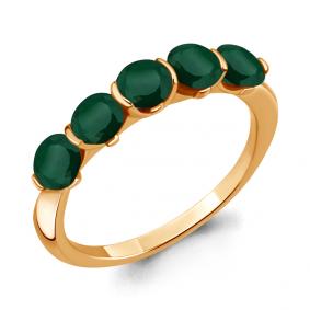 Кольцо из золочёного серебра AQUAMARINE А6526009-п с агатом А6526009-п фото