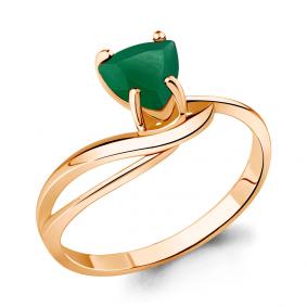 Кольцо из золочёного серебра AQUAMARINE А6532809-п с агатом А6532809-п фото