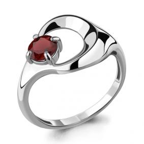 Серебряное кольцо AQUAMARINE А6552203 с гранатом А6552203 фото
