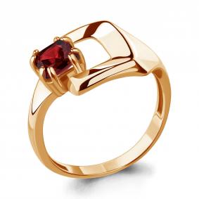Кольцо из золочёного серебра AQUAMARINE А6552303-п с гранатом А6552303-п фото