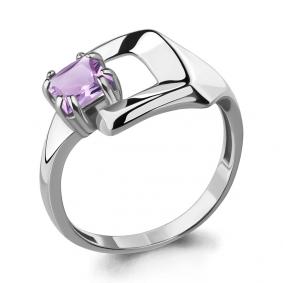 Серебряное кольцо AQUAMARINE А6552304 с аметистом А6552304 фото
