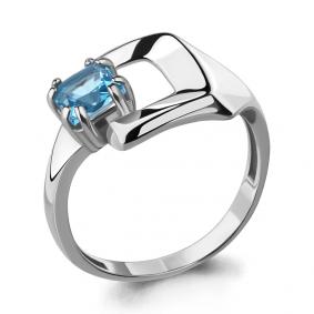 Серебряное кольцо AQUAMARINE А6552305 с топазом А6552305 фото