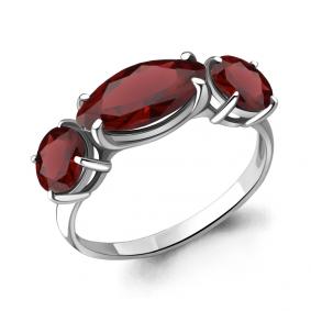 Серебряное кольцо AQUAMARINE А6559203 с гранатом А6559203 фото