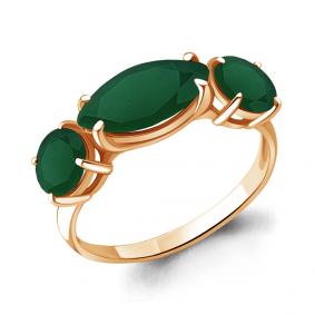Кольцо из золочёного серебра AQUAMARINE А6559209-п с агатом А6559209-п фото
