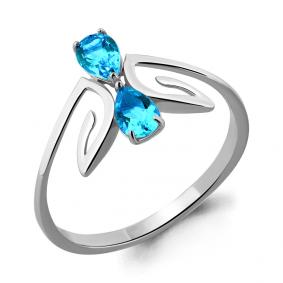 Серебряное кольцо AQUAMARINE А6560105 с топазом А6560105 фото