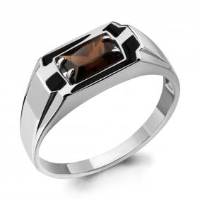 Серебряное кольцо AQUAMARINE А6562101 с кварцем и эмалью А6562101 фото