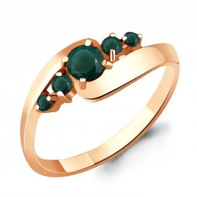 Кольцо из золочёного серебра AQUAMARINE А6568409-п с агатом А6568409-п фото