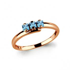 Кольцо из золочёного серебра AQUAMARINE А6569005-п с топазом А6569005-п фото