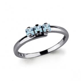 Серебряное кольцо AQUAMARINE А6569005 с топазом А6569005 фото