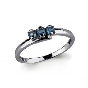 Серебряное кольцо AQUAMARINE А6569008 с Лондон топазом А6569008 фото