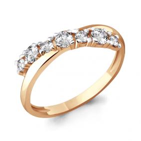 Кольцо из золочёного серебра AQUAMARINE А65693-п с Swarovski А65693-п фото