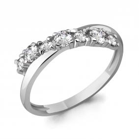 Серебряное кольцо AQUAMARINE А65693 с Swarovski А65693 фото