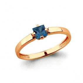 Кольцо из золочёного серебра AQUAMARINE А6569408-п с Лондон топазом А6569408-п фото