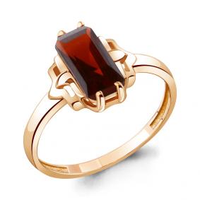 Кольцо из золочёного серебра AQUAMARINE А6570003-п с гранатом А6570003-п фото