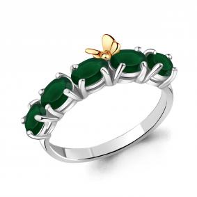 Серебряное кольцо AQUAMARINE А6571709 с агатом А6571709 фото