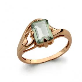 Кольцо из золочёного серебра AQUAMARINE А6575715-п с ювелирным кристаллом А6575715-п фото