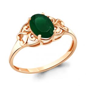 Кольцо из золочёного серебра AQUAMARINE А6576009-п с агатом А6576009-п фото