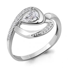 Серебряное кольцо AQUAMARINE А65783А с фианитом А65783А фото