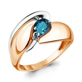 Кольцо из золочёного серебра AQUAMARINE А6590208-пк с Лондон топазом А6590208-пк фото