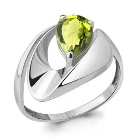 Серебряное кольцо AQUAMARINE А6590707 с хризолитом А6590707 фото