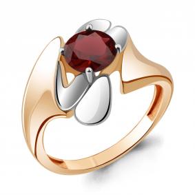 Кольцо из золочёного серебра AQUAMARINE А6591003-пк с гранатом А6591003-пк фото