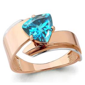 Кольцо из золочёного серебра AQUAMARINE А6591505-пк с топазом А6591505-пк фото