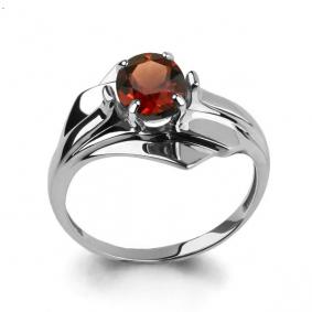 Серебряное кольцо AQUAMARINE А6593003 с гранатом А6593003 фото