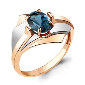 Кольцо из золочёного серебра AQUAMARINE А6593008-пк с Лондон топазом А6593008-пк фото